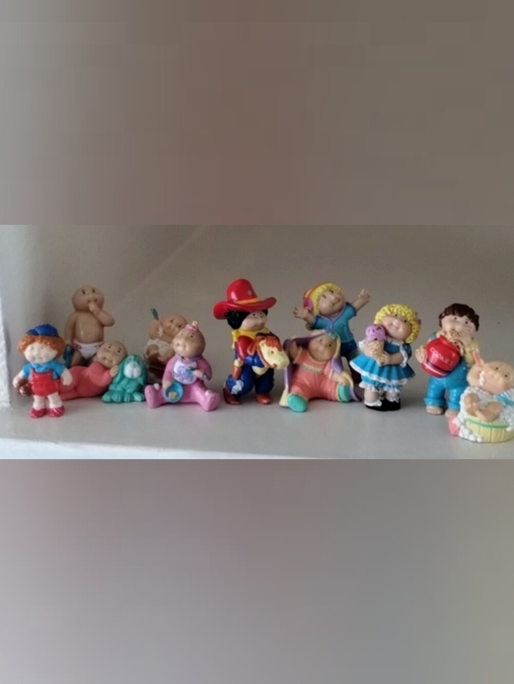 Lot of 13 Vintage 1980's Cabbage Patch Kid Figures Mini Figurines PVC Plastic